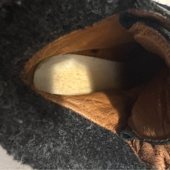 Town Shoes Leather Wedge Heel Black Winter Ankle Bootie - Picture 10 of 10